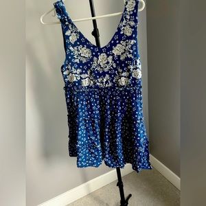 Pinkblush tiered floral maternity dress